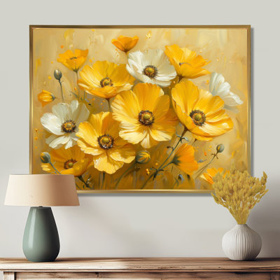 Yellow White Buttercup Grace Flowers I - Buttercups Wall Decor