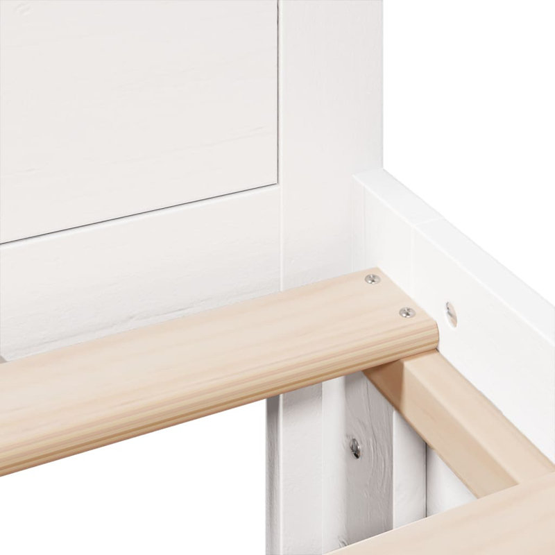 Heinle Solid Wood Storage Bed, White, Super King (6')