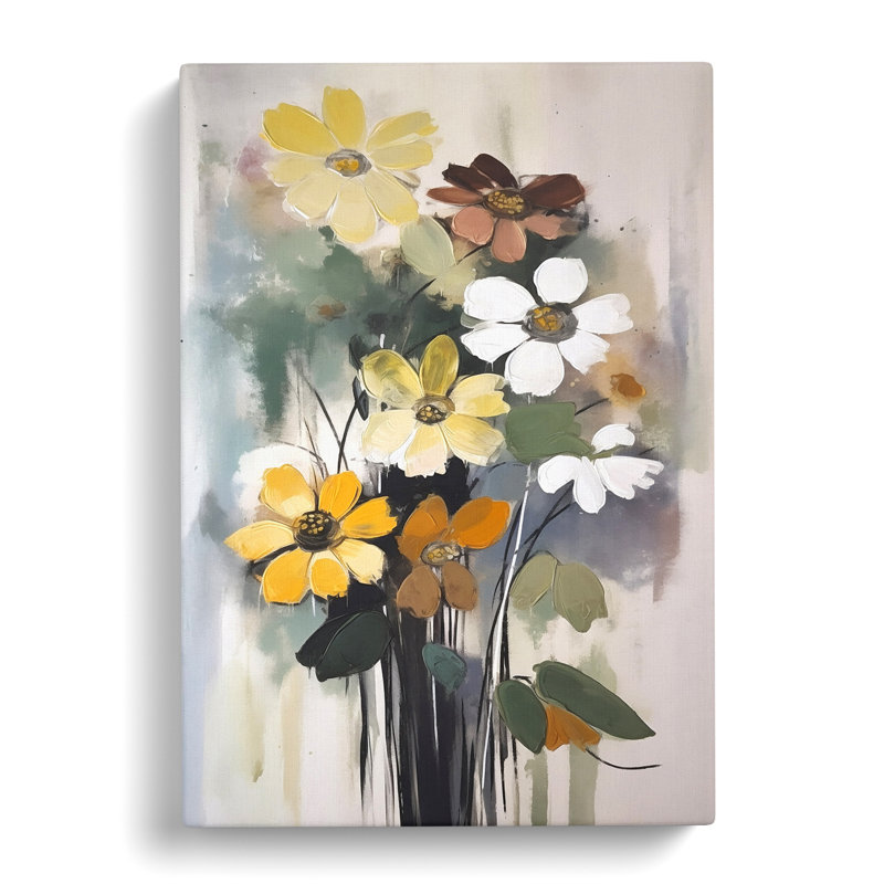 Sieghart Flowers Mid Century Modern Vol.6 - Wrapped Canvas Print, 60cm H x 40cm W x 3cm D