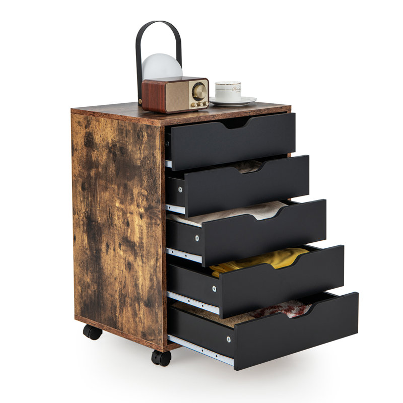 Verbrande 5 Drawer Chest