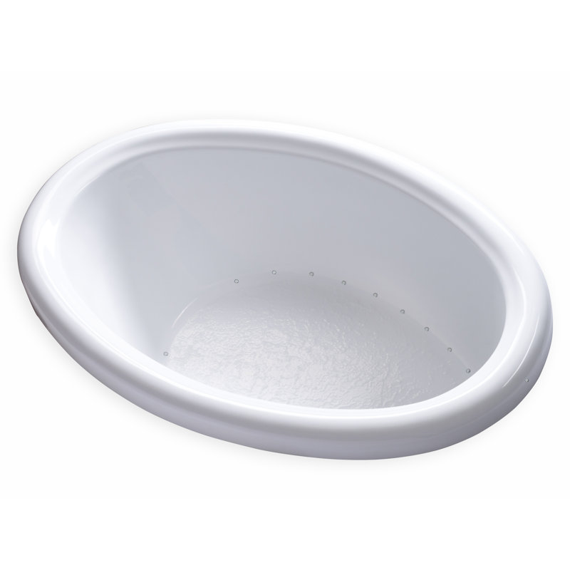 58'' x 39'' Drop-In Air Acrylic Bathtub, Right