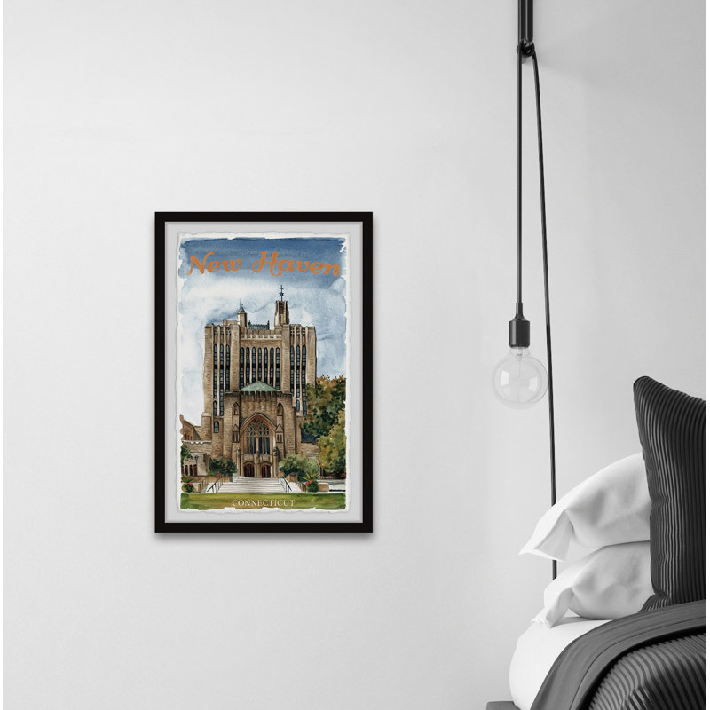 New Haven, Connecticut - Reproduction de photo encadrée sur papier, H 24 po x l 16 po x P 1,5 po