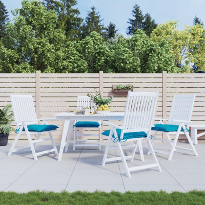 Ensemble de 4 coussins de siège pour patio en tissu Oxford bleu clair Pallet Coussin