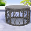 Tables de patio compactes, décor moderne bohème en rotin gris pour la maison de patio