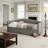 Upholstered Daybed With Pop Up Trundle, Twin To King Size Velvet Fabric Sofa Bed-1605970960