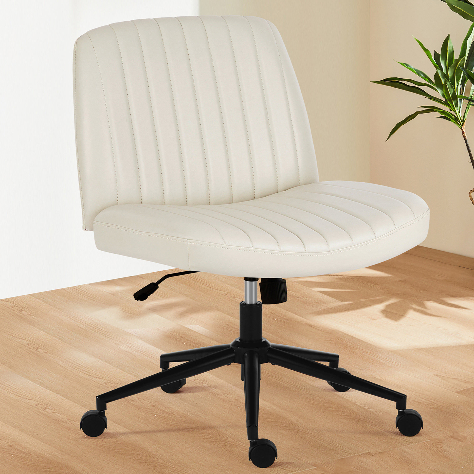 Ebern Designs Faux Leather Office Chair | Wayfair