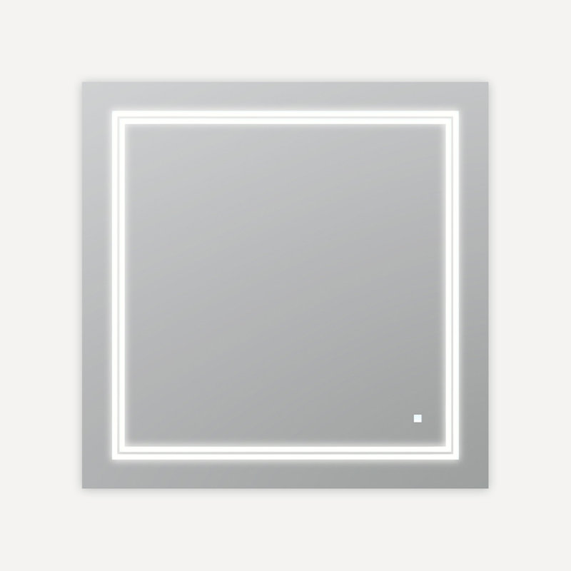 AQUADOM Soho LED Mirror with Defogger and Dimmable, Backlit + Front Lit.