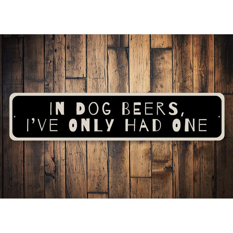 Plaque humoristique bière amateur de bière, H 6 po x l 24 po x P 0,06 po