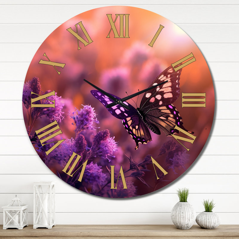 Horloge murale rose, Très grand