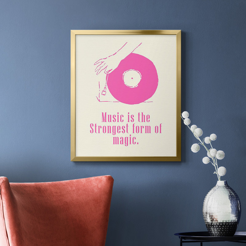 Toile encadrée de qualité supérieure Sweet Melody IV - prête à être accrochée, Or, H 24 po x l 20 po