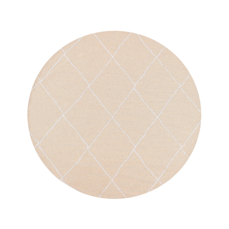 Outdoor Rug GWALIOR Beige, Round 120 cm