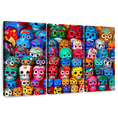 Crânes mexicains colorés Kerner
