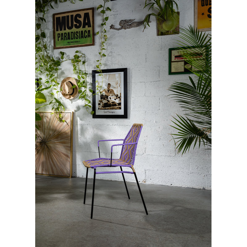 Chaise de salle à manger en métal, Lilas