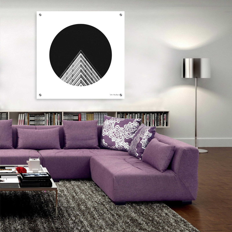 'Triangular Architecture' by Seven Trees Design, Acrylic Glass Wall Art, 36" H x 36" W x 0.2" D