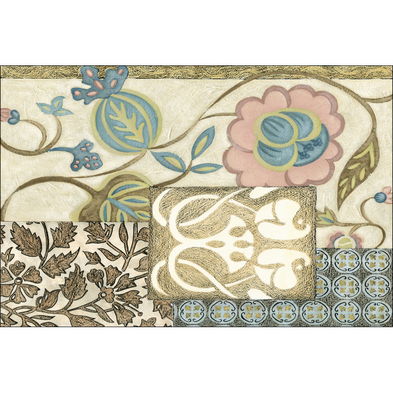 Nouveau Floral Design II - Wrapped Canvas Print, 76cm H x 51cm W x 3.8cm D