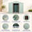 8x4 Metal Outdoor Storage Shed With Window White