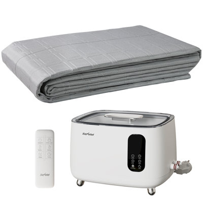 Sunvivi Water Heated Mattress Pad, 77" x 57" Heated Bed Warmer, Summer Cool Water Blanket with Remote Temperature Control and Large Tank, Machine Washable