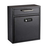 Medium Drop Box Wall Mounted Locking Mailbox With Key And Combination Lock