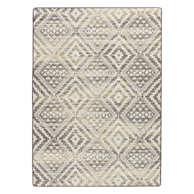 Goutier Soft Gold Kenten Geometric Moroccan Area Rug