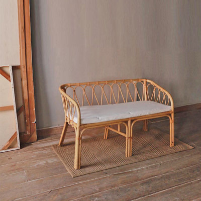Banc de canapé en rotin rétro