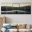 Golden Sphere of Zen Serenity - Abstract Landscape Wall Art, toile 5 pièces-1026930272