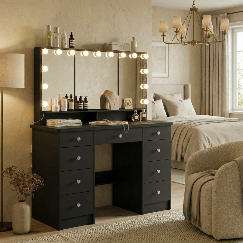 Coiffeuse Borgar, Noir