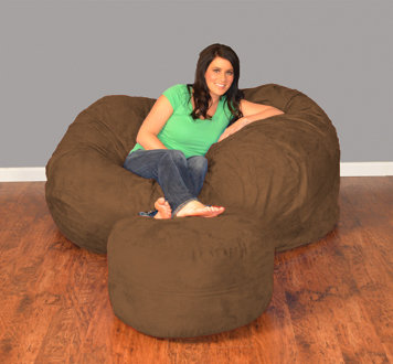 Breton Bean Bag Sofa, Micro Suede - Chocolate