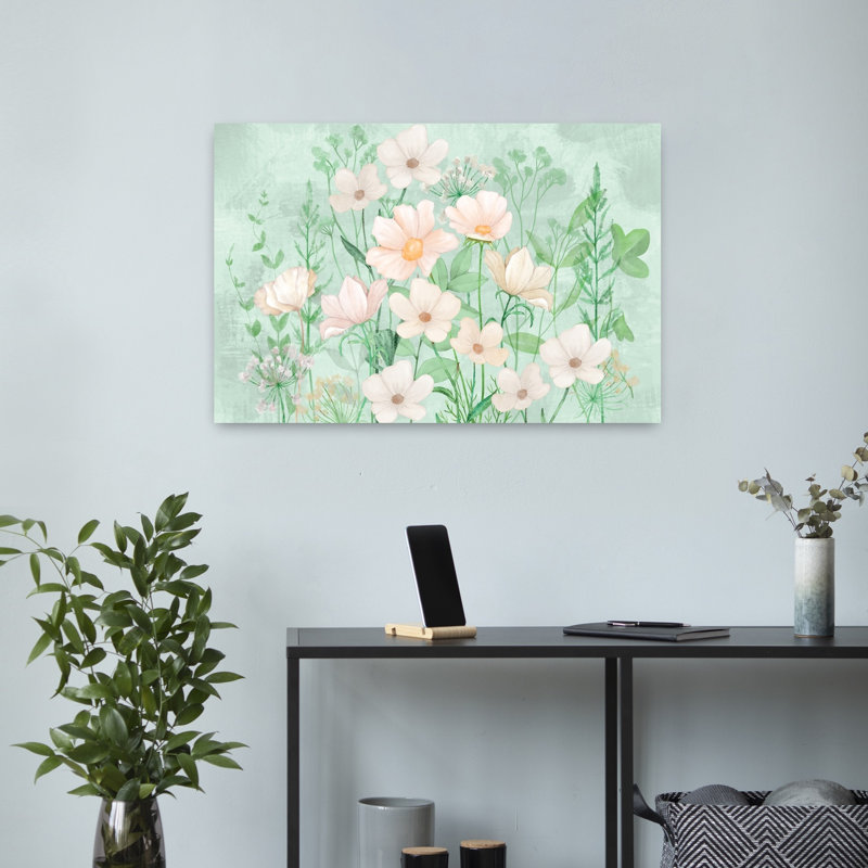Art floral contemporain Misty Mist, H 24 po x l 16 po