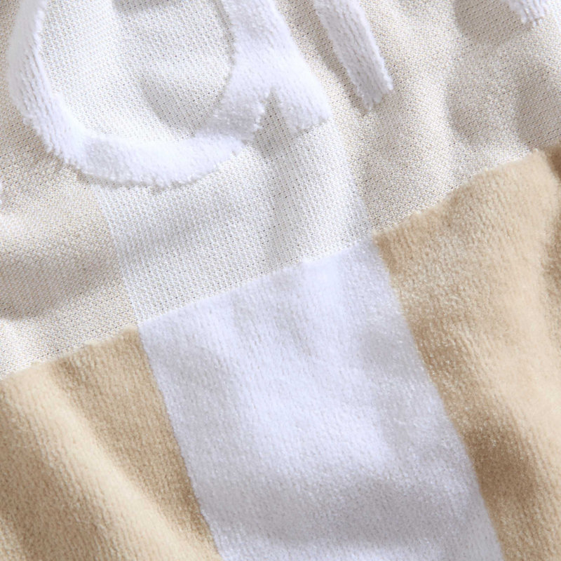 Ensemble de serviettes de plage Calvin Klein, Beach Beach - logo beige