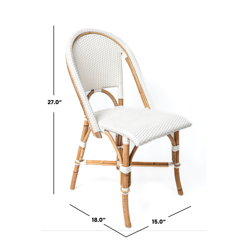 Chaise d'appoint pour enfants en rotin pour enfants, Blanc