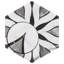 Carreau de sol marocain en porcelaine 11 po x 13 po Marbilia Hex Elazig avec Biotech