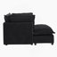 Fauteuil moderne avec repose-pieds mobile, siège large, accoudoirs courbés et coussins moelleux pour un salon et une chambre à coucher confortables-776093524