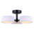 Gid 21.13 In. 3 Light Integrated LED Black Modern Semi Flush