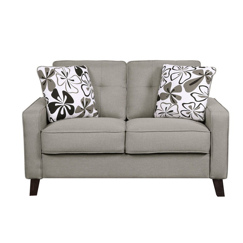 Aiken 51'' Upholstered Loveseat, Light Brown