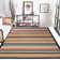 Coastal Stripe Geometric Modern Indoor Outdoor Area Rug