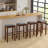 Upholstered Counter Stool with Solid Wood Frame-892540447-892540444