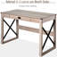 Bureau rustique de 44 po - avec rangement pour un espace de travail pratique et attrayant 44 pouces apprenant à inspirer la créativité