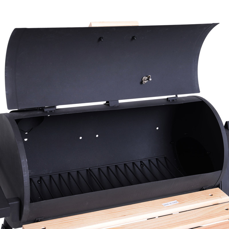 Barbecue et fumoir de jardin de 48 pouces. Gril portatif en acier au design ergonomique. Profitez de grillades et de fumoirs en toute simplicité. Foyer réglable. Personnalisez-le facilement.