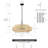 Roelke 5 - Light Iron Dimmable Drum Chandelier