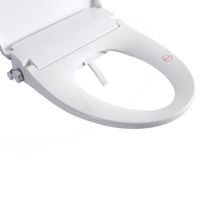Siège de toilette Smart Bidet avec bouton latéral Siège chauffant réglable avec réglage de la température et de la pression de l'eau Bidet portable, ouverture / fermeture automatique, veilleuse, siège seulement