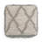 Sweeney 18 inch Wide Square Pouf in Grey and Natural Wool and Cotton