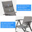 Ensemble de 2 chaises de patio pliantes en tissu textilène