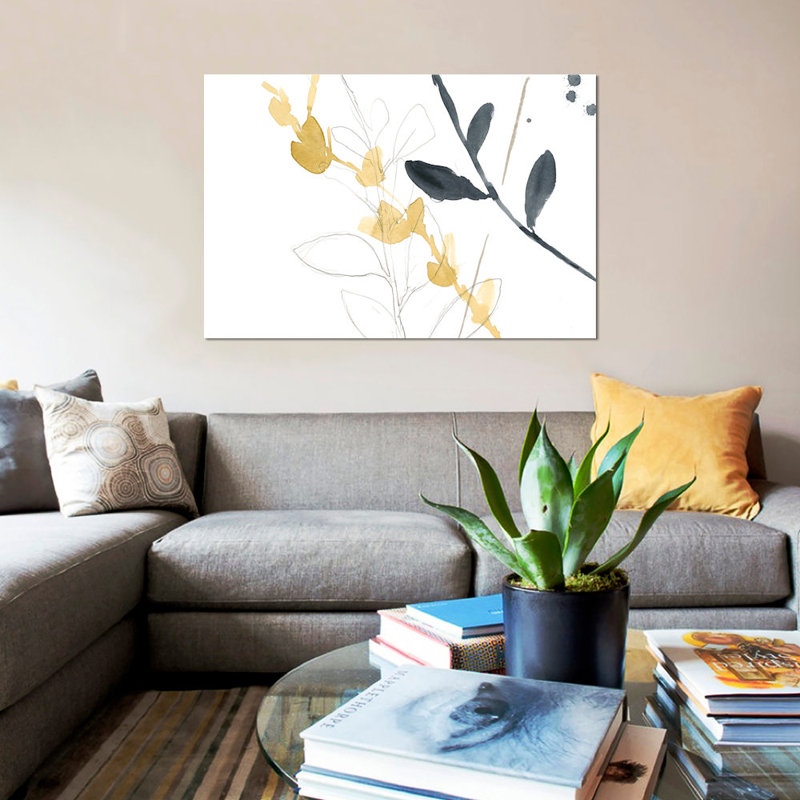 « branch contours vii », impression sur toile, H 12 po x l 18 po x P 1,5 po, Toile tendue, Pas de tapis