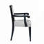 Ensemble de 2 chaises de salle à manger élégantes rembourrées avec lignes courbes, structure en bois massif et accoudoirs rembourrés pour une assise confortable-703164694
