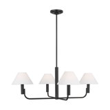 Sean Lavin Colfax Dining Room Chandelier With White Linen Shade