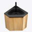 Meuble-lavabo de salle de bain mural avec lavabo, armoire de rangement triangulaire murale avec une porte pour coin