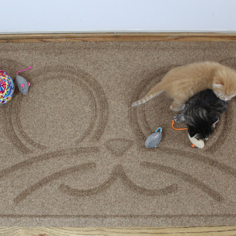 Tapis intérieur pour chat WaterHog® Kitty Face 20 po x 30 po, 20", Gris moyen