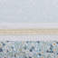 Édredon très grand / très grand avec coussins décoratifs - Motif chic à motif floral en seersucker bleu jaune et blanc 5 pièces pour bourre florale-119384796-119384794