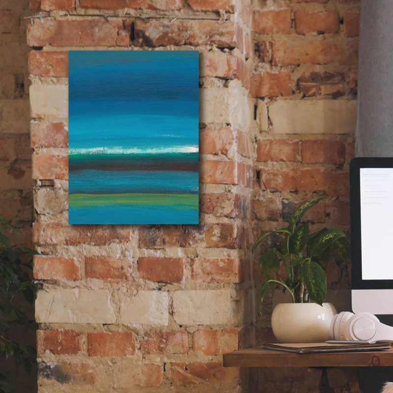 «Night Coast One» par Jan Weiss, art mural sur toile, H 16 po x l 12 po x P 0,75 po