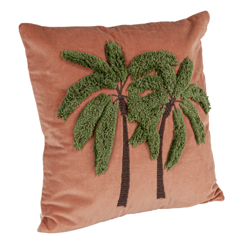 Tropical Embroidered Pillow